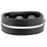 The Red Cockring en cuir 3 Pressions Noir-Blanc
